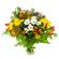 Summer Night. Splenid and cheerful bouquet with chrysanthemums and green fillers.